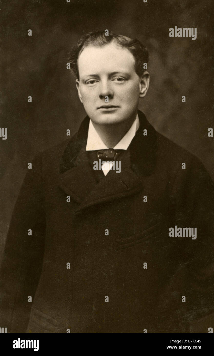 WINSTON CHURCHILL statista britannico nel 1904 Foto Stock