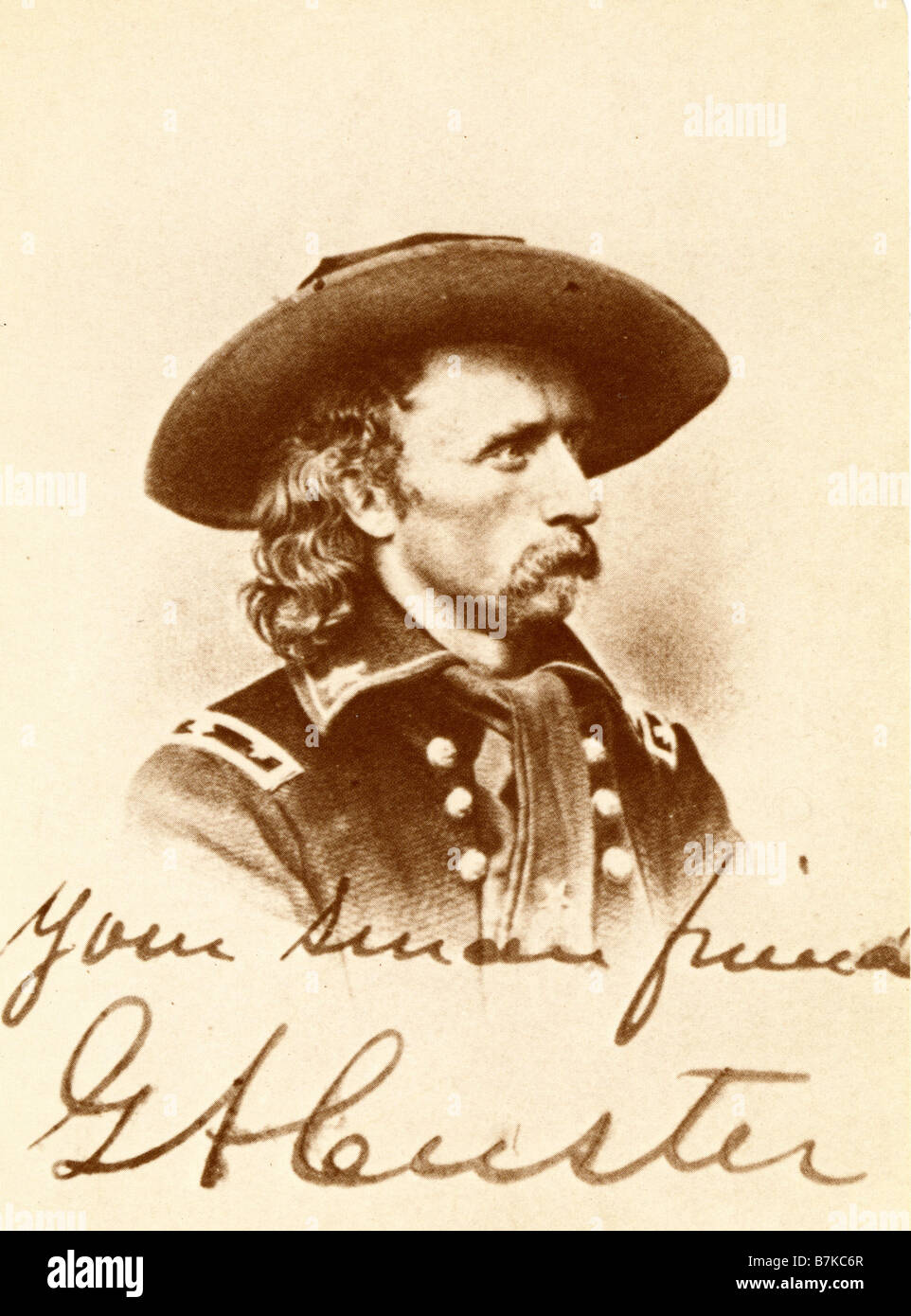 Generale George Armstrong Custer soldato americano 1839-1876 Foto Stock