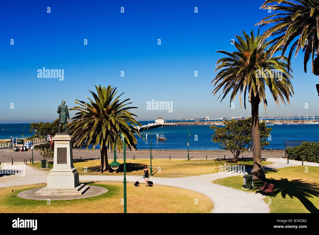 Melbourne Scenic / Melbourne popolare 'St.Kilda Beach' Melbourne Victoria Australia. Foto Stock