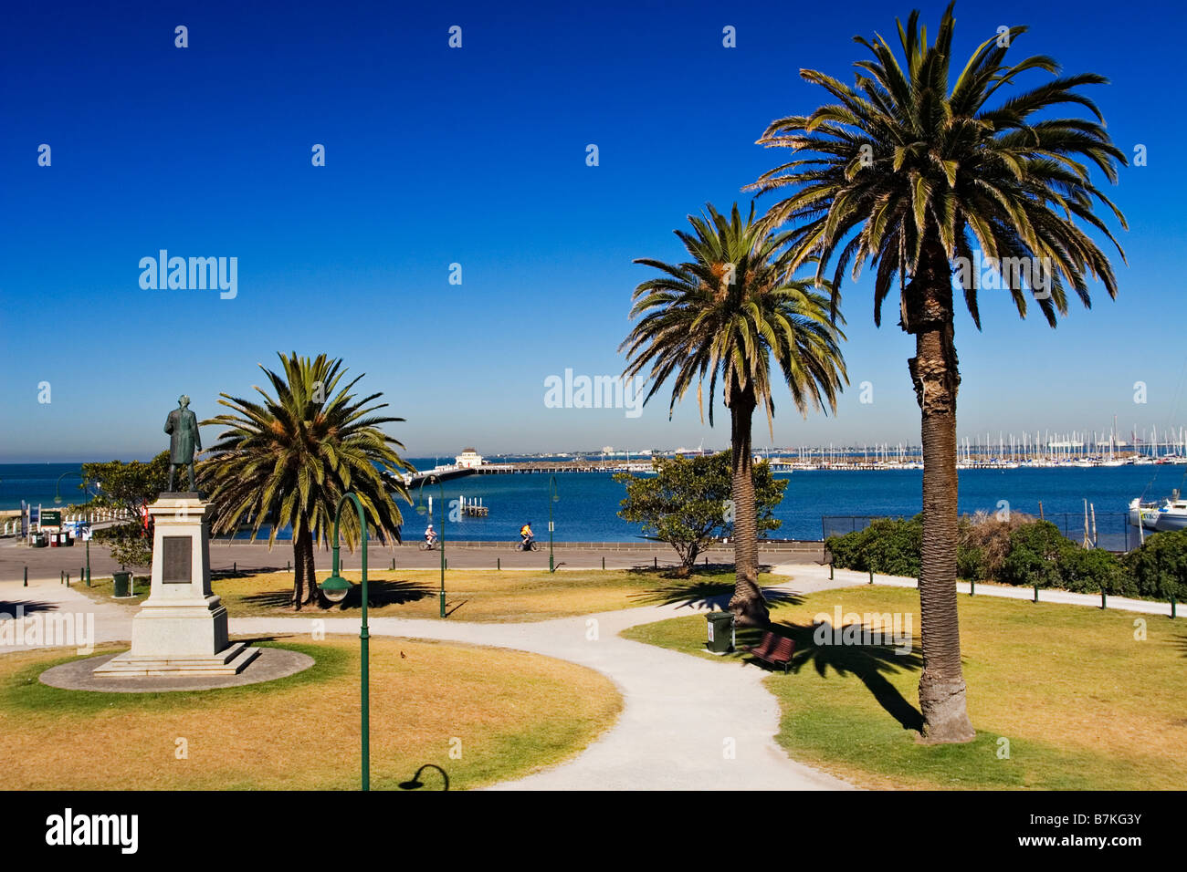 Melbourne Scenic / Melbourne popolare 'St.Kilda Beach' Melbourne Victoria Australia. Foto Stock