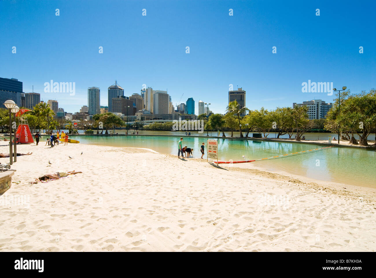 South Bank Parklands, centro di Brisbane, Queensland, Australia Foto Stock