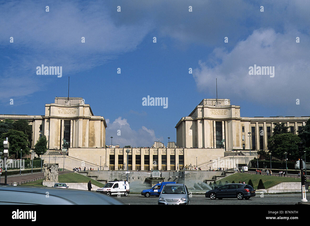 Parigi, il Palais de Chaillot, vista generale della sezione centrale. Foto Stock
