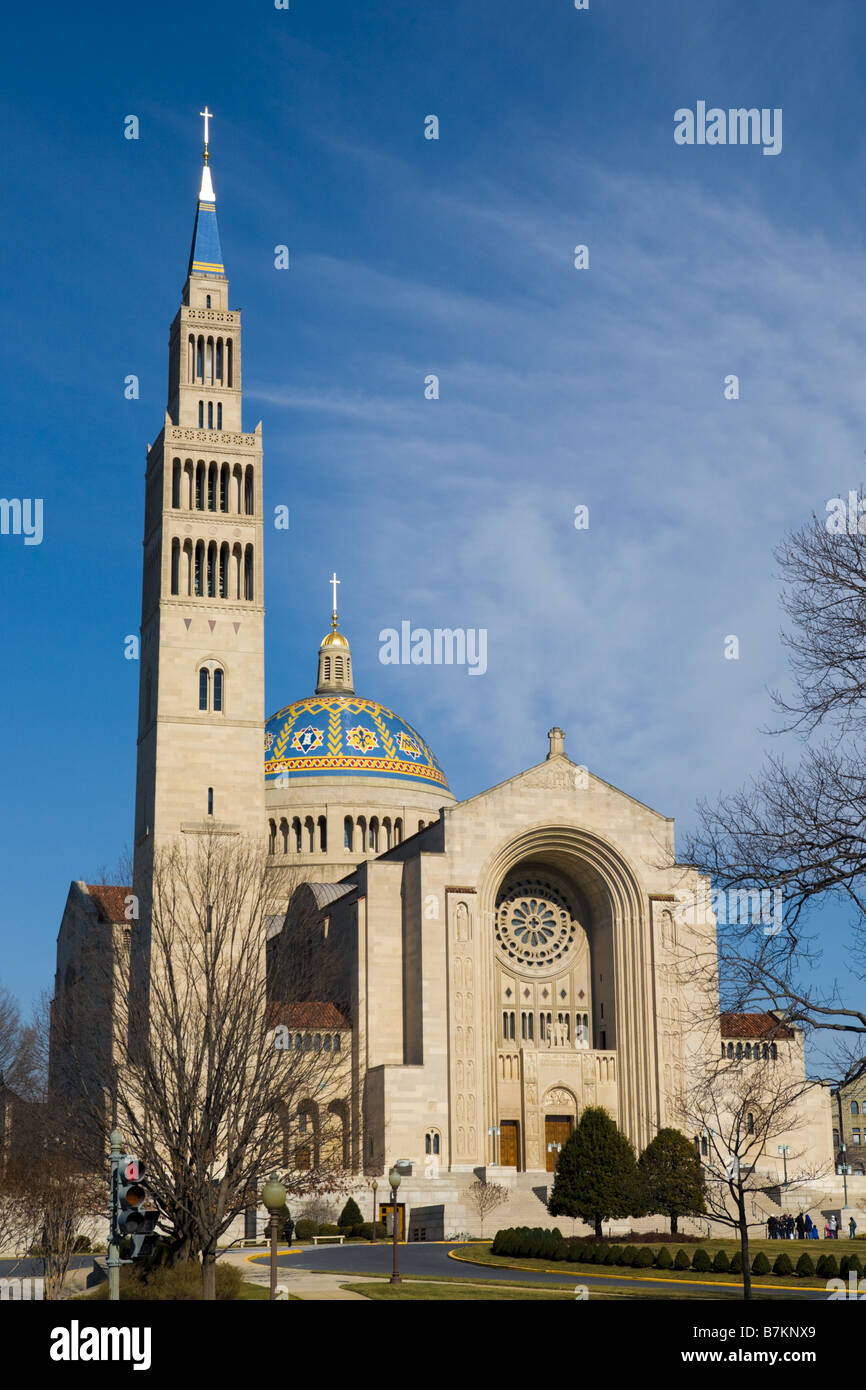 Basilica del Santuario Nazionale dell Immacolata Concezione a Washington D.C. Foto Stock