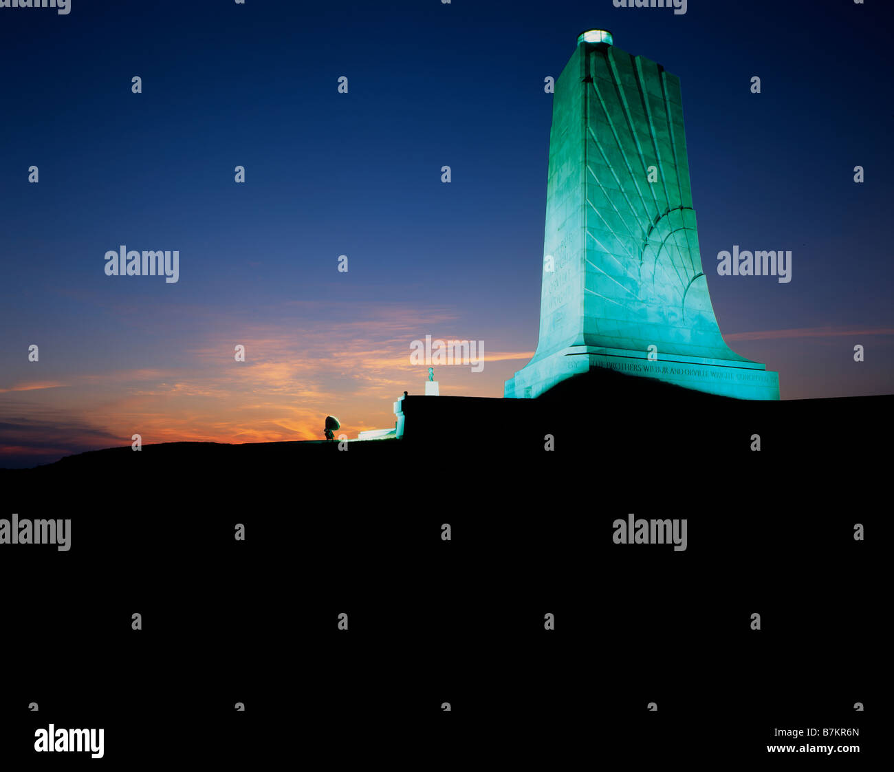 CAROLINA DEL NORD - Wright Brothers National Memorial a Kitty Hawk sul Outer Banks. Foto Stock