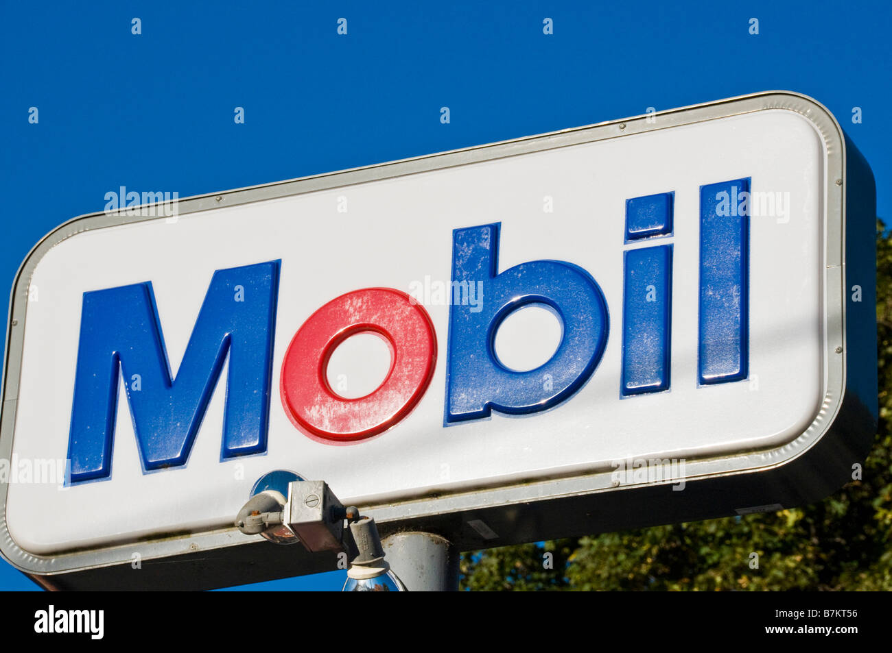 Mobil Gas station Vermont - USA Foto Stock