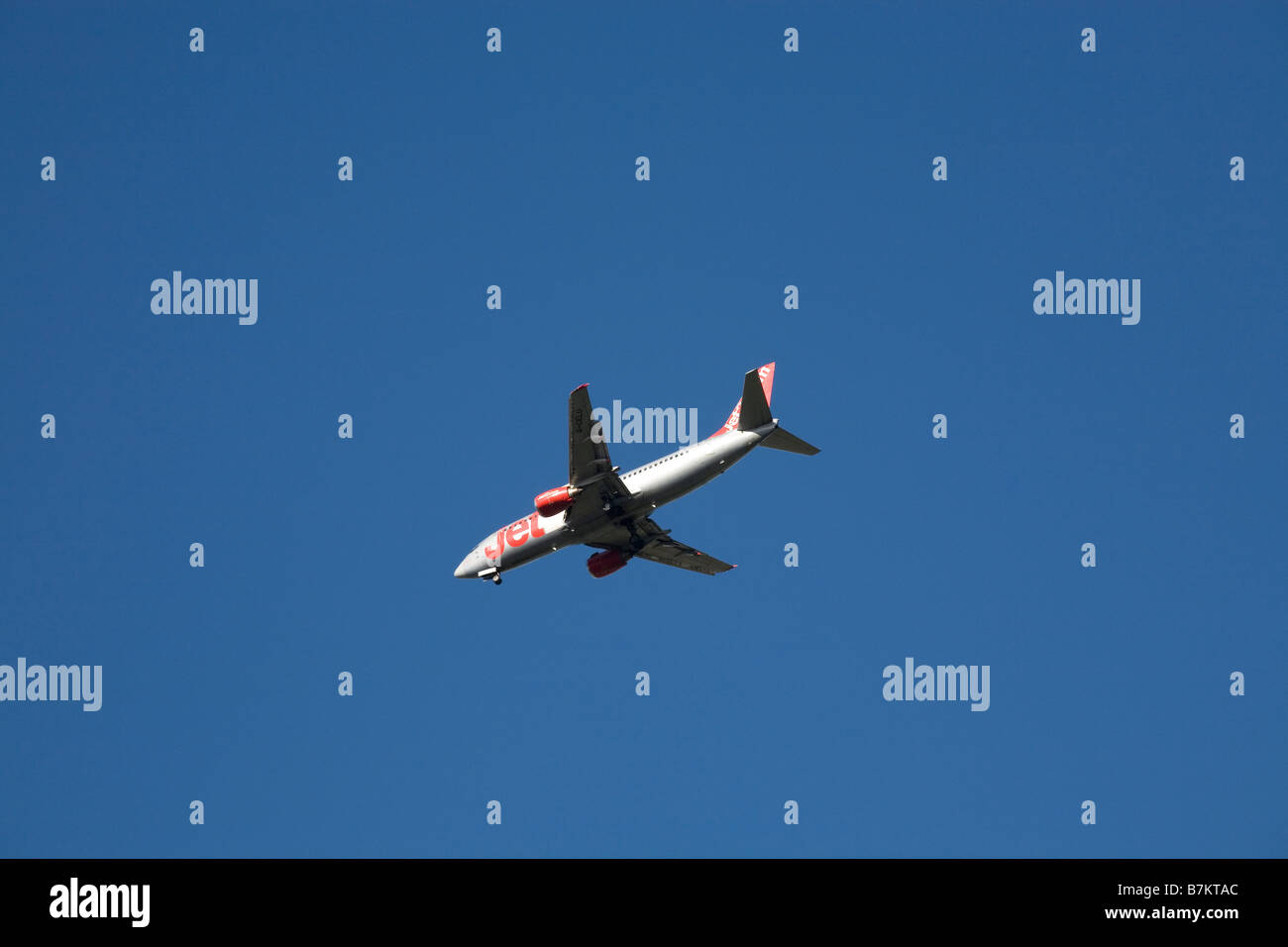 Aerei di atterraggio all'aeroporto di Leeds Bradford sett 2008 Foto Stock