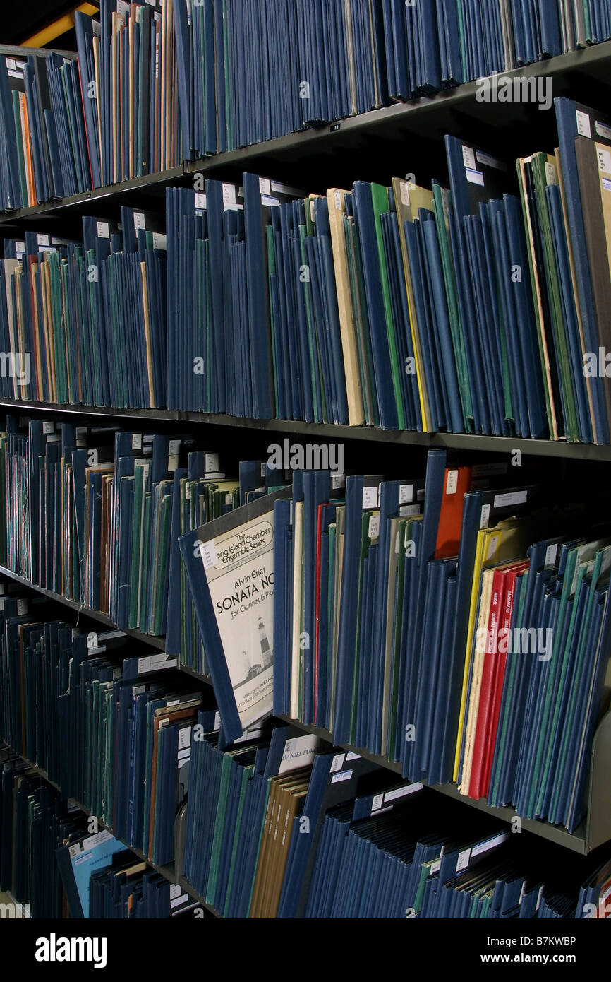 Sheet music library Foto Stock