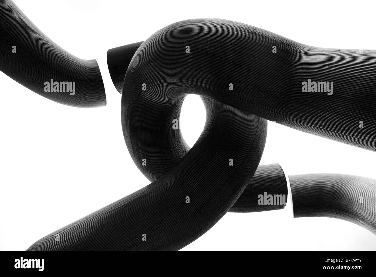 La scultura "Berlino' su Tauentzienstrasse, rappresentando un ex Berlino divisa Foto Stock