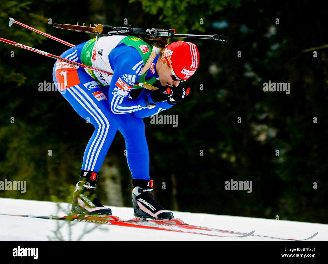 Ekaterina Iourieva Russland Biathlon Weltcup Verfolgung Frauen M nner Ruhpolding 18 1 2009 Foto Stock
