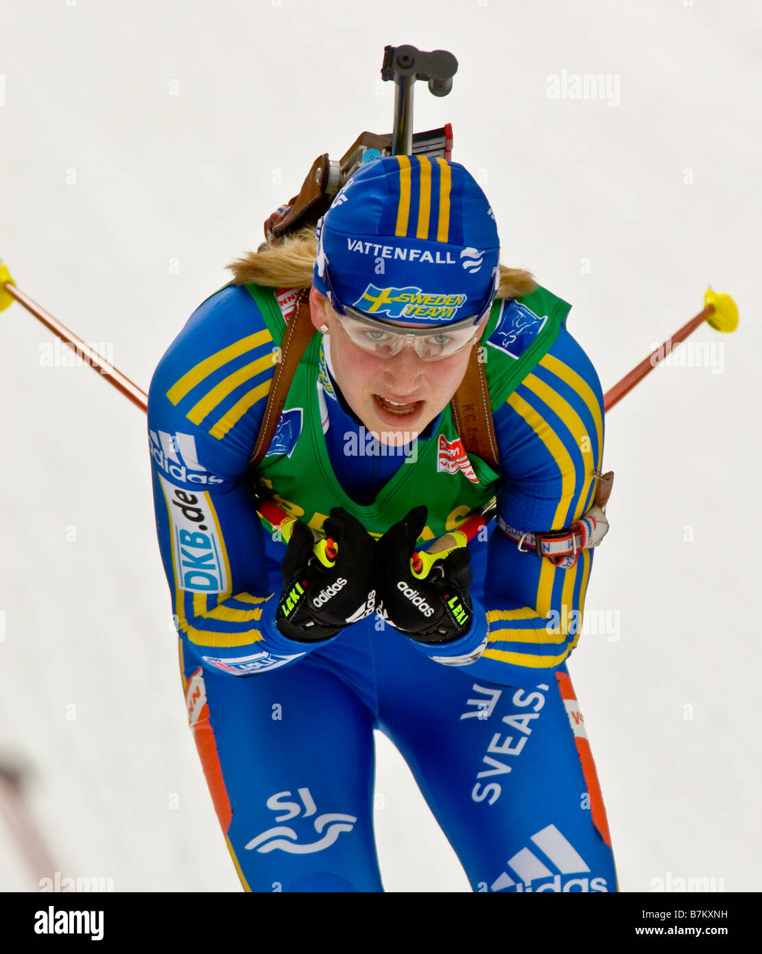 Helena Jonsson Schweden Weltcup Biathlon Verfolgung Frauen M nner Ruhpolding 18 1 2009 Foto Stock