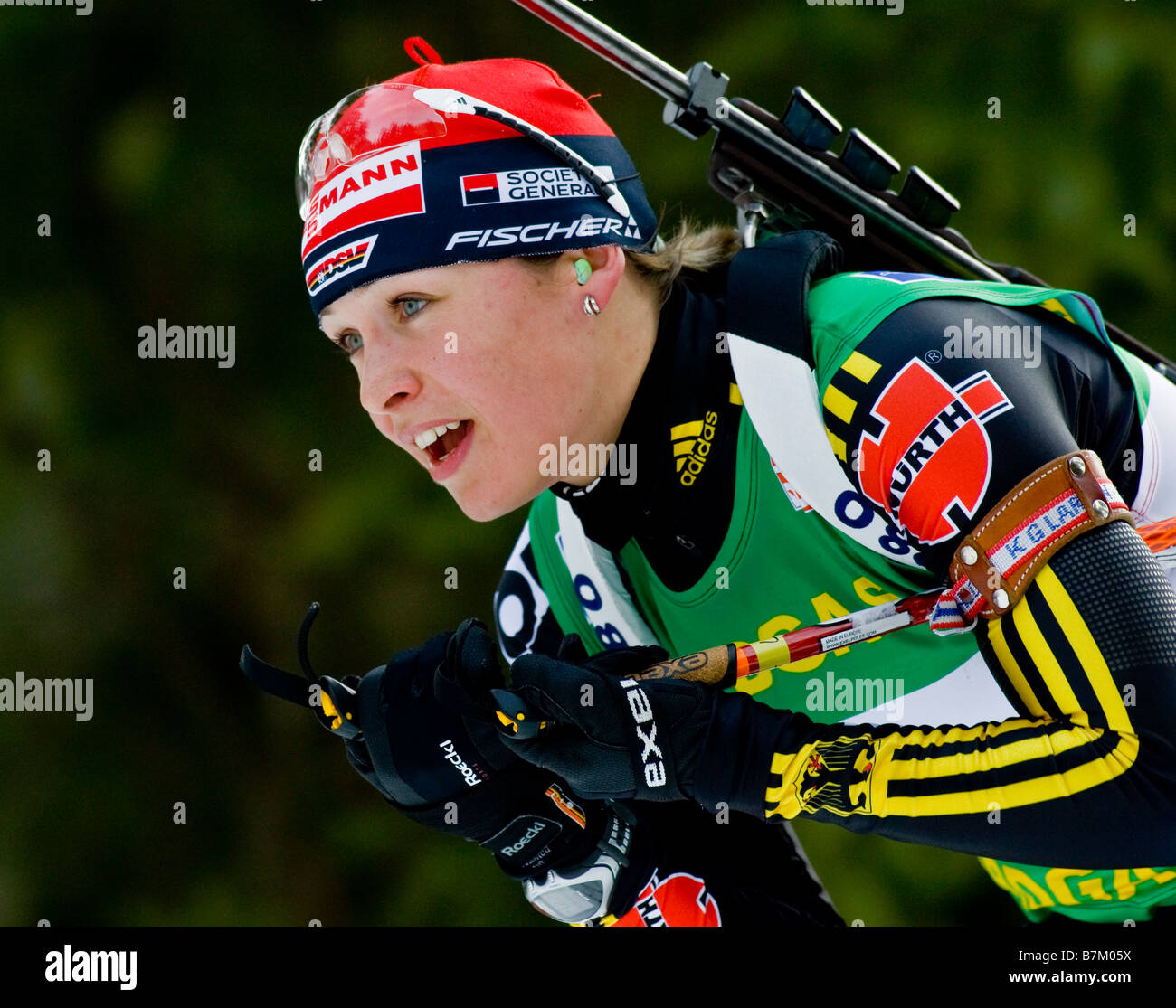 Magdalena Neuner Wallgau Weltcup Biathlon Verfolgung Frauen M nner Ruhpolding 18 1 2009 Foto Stock