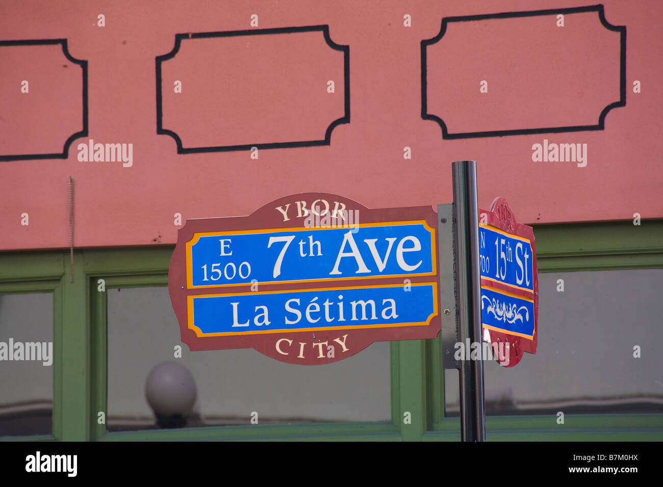 Storica Ybor City quartiere di Tampa Florida Foto Stock