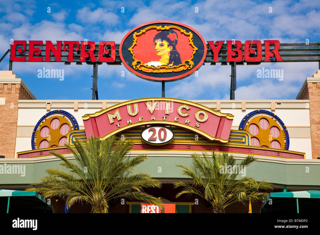 Storica Ybor City quartiere di Tampa Florida Foto Stock