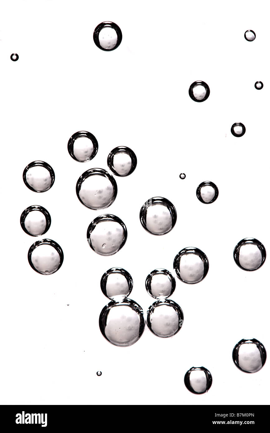 Le bolle di aria abstract close up stock photo Foto Stock