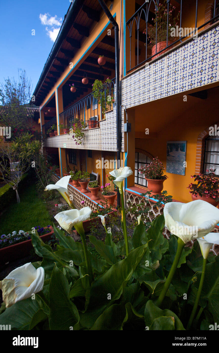 Il Don Bruno Hotel in Angangueo Messico nel centro della farfalla monarca Riserve della Biosfera nel Messico centrale Foto Stock