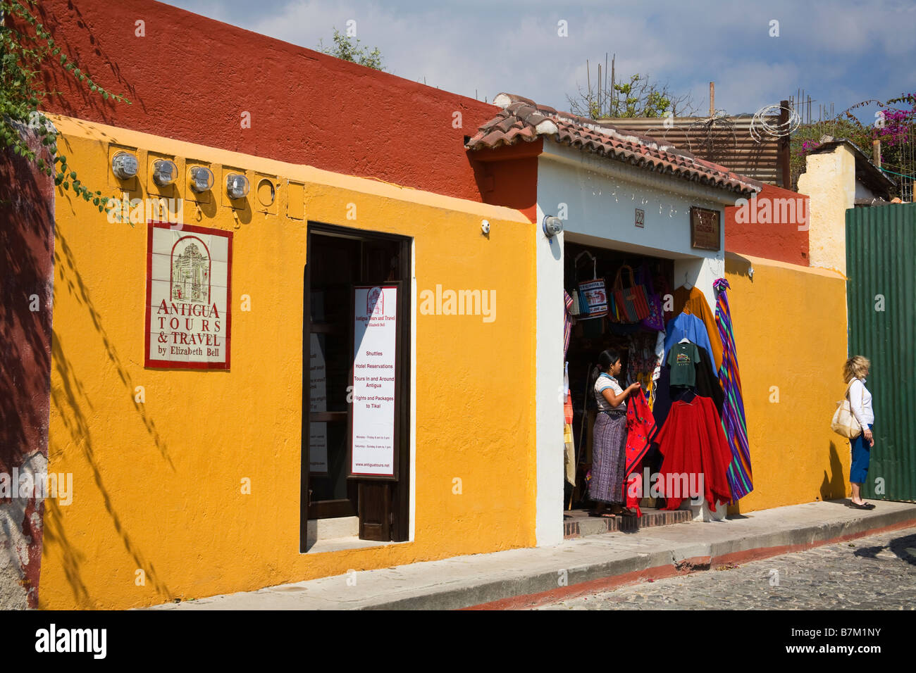 Memorizzare la Città di Antigua Guatemala America Centrale Foto Stock