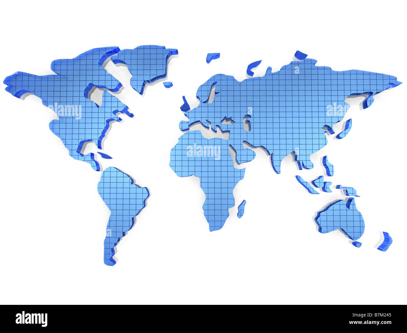Globo mondo in 3D render Foto Stock