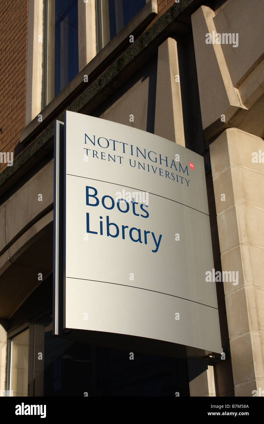 Università di Nottingham Trent stivali biblioteca, Nottingham, Inghilterra, Regno Unito Foto Stock