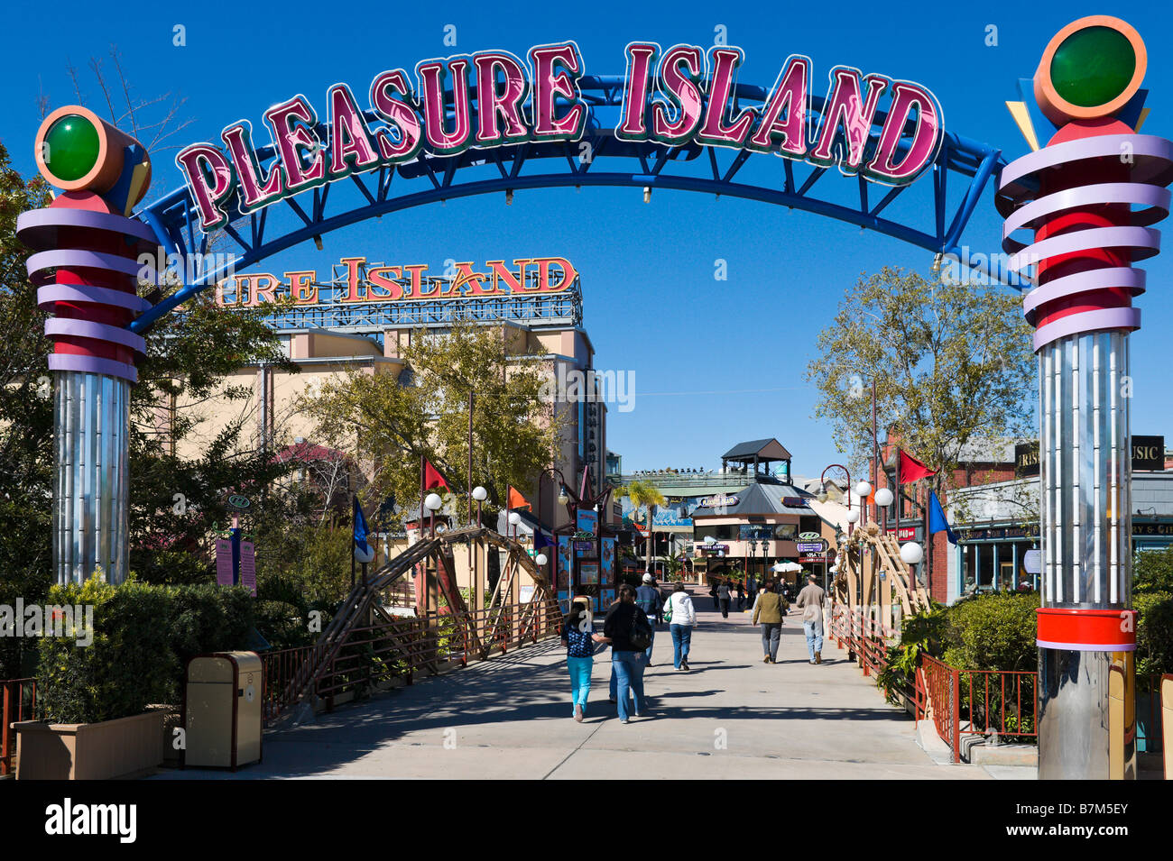 Ingresso a Pleasure Island, Downtown Disney, Lake Buena Vista Orlando, Florida, Stati Uniti d'America Foto Stock