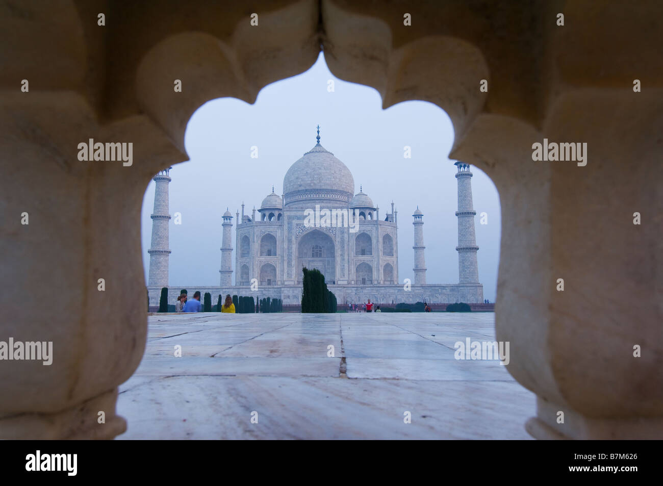 Taj Mahal in Agra Foto Stock