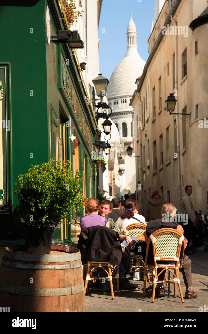 PARIS ristorante nel quartiere di Montmartre Foto Stock