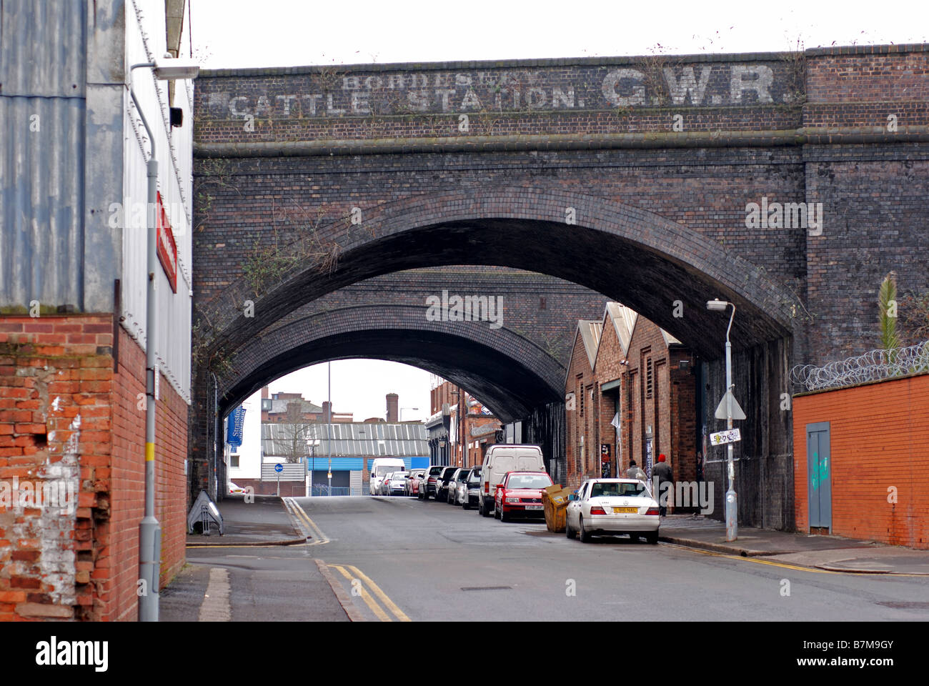 Archi ferroviaria, Digbeth, Birmingham, Inghilterra, Regno Unito Foto Stock