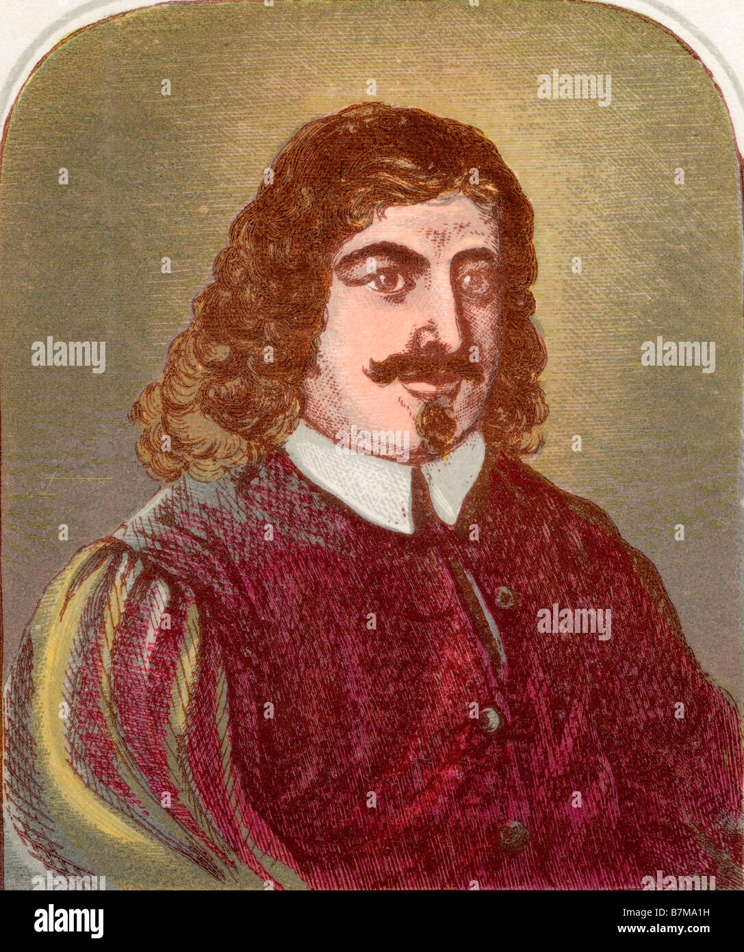 Ritratto di John Bunyan dal libro i pellegrini progressi Foto Stock