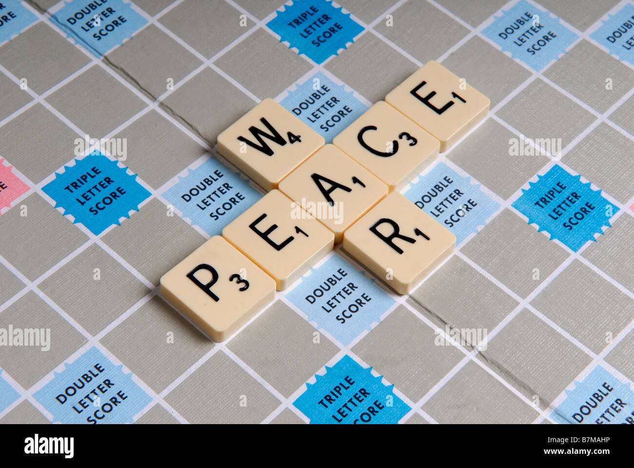 Scrabble (guerra e pace). Foto Stock
