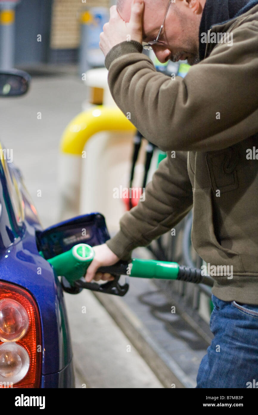 Il prezzo della benzina Foto Stock