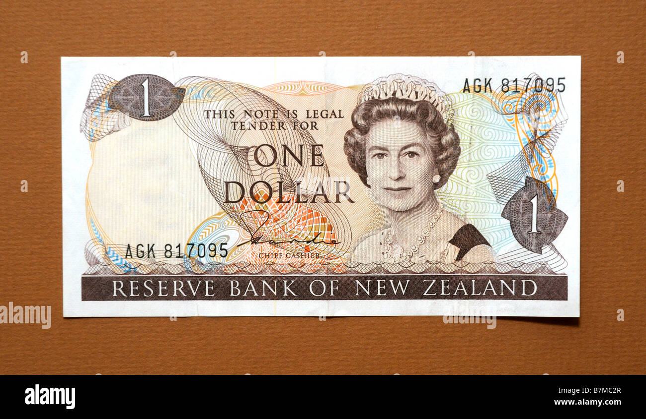 Nuova Zelanda 1 un dollaro Banca nota Foto Stock