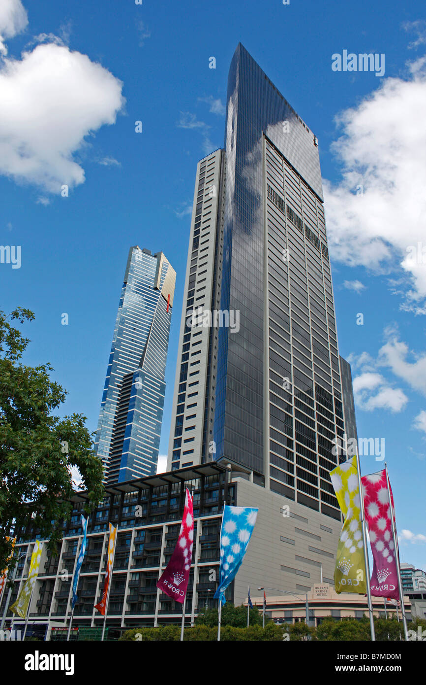 Eureka Tower Southbank Melbourne in primavera Victoria Australia Foto Stock