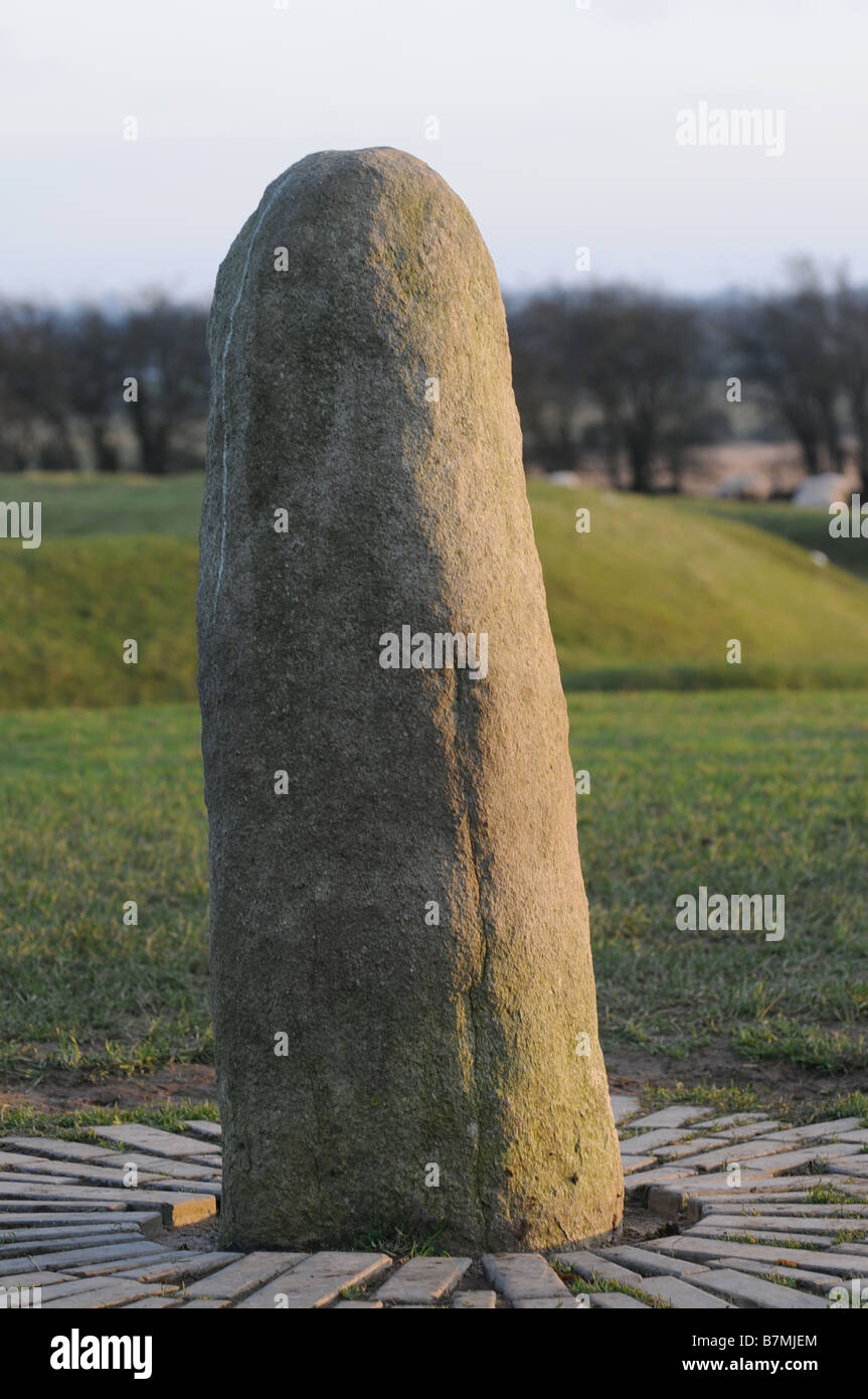 Lia Fail pene in pietra sulla Collina di Tara, nella contea di Meath. In Irlanda il più ovvio preistorici simbolo fallico Foto Stock