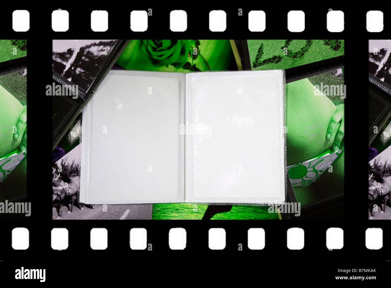 Album fotografico con spazio di copia Foto Stock