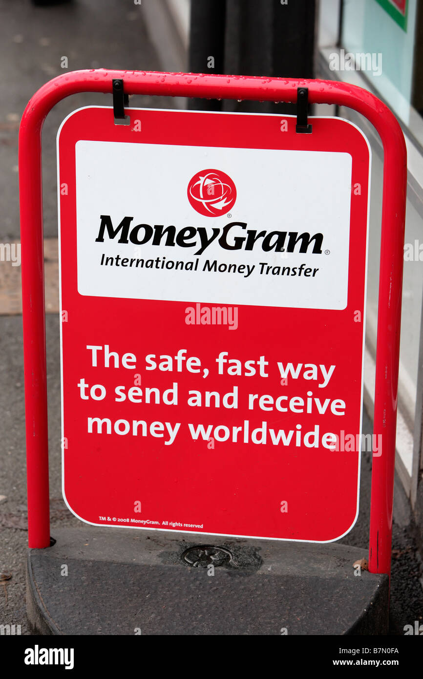 Freestanding MoneyGram segno Foto Stock