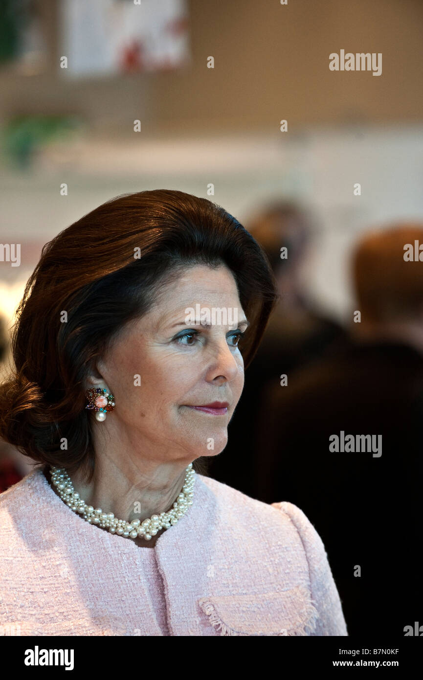 Ritratto della Regina Silvia di Svezia Foto Stock
