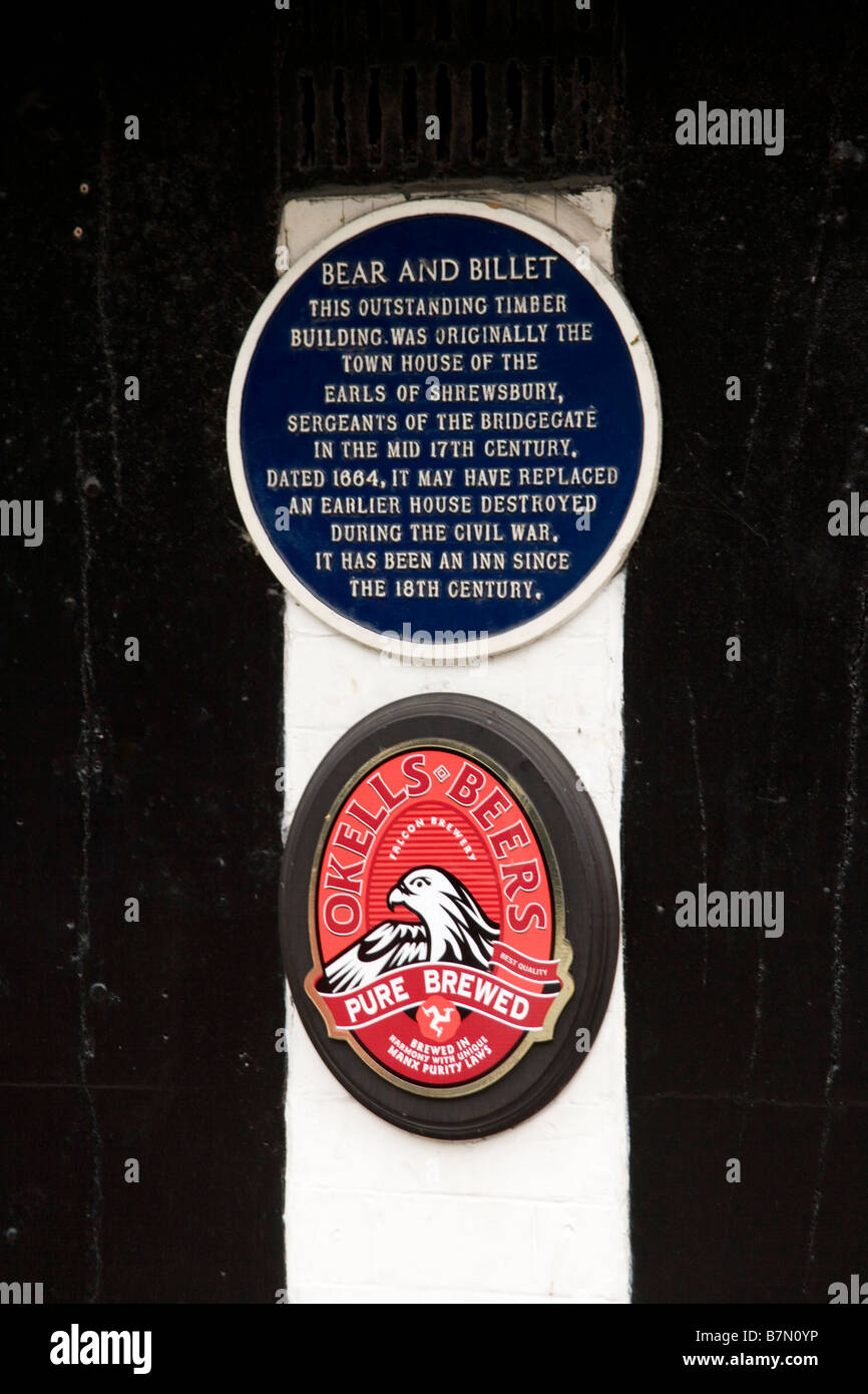 Orso e la billetta Inn un vecchio Graticcio edificio nel centro della vecchia città medievale di CHESTER Inghilterra England Foto Stock