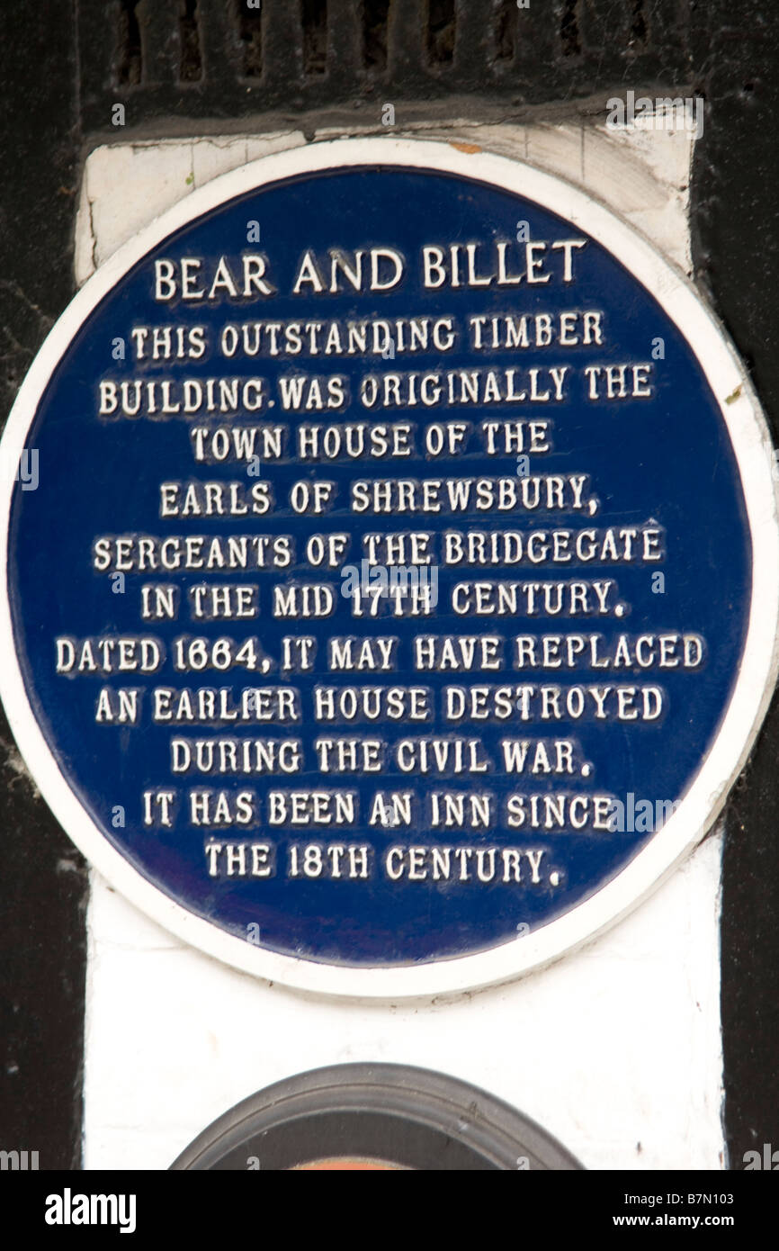 Orso e la billetta Inn un vecchio Graticcio edificio nel centro della vecchia città medievale di CHESTER Inghilterra England Foto Stock