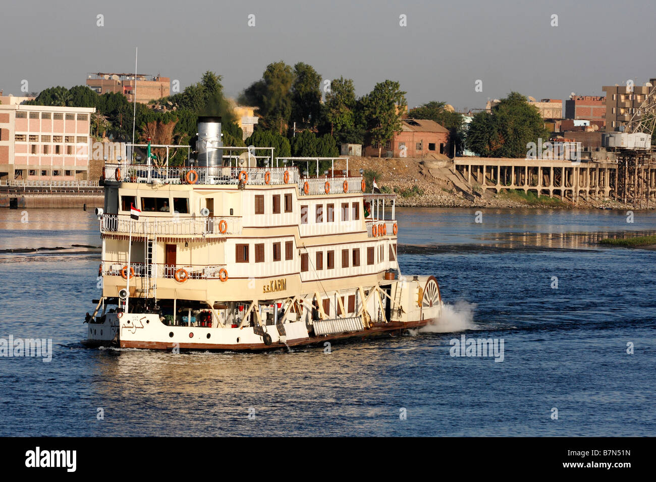 La nave a vapore Karim costruito nel 1917 continua a crociera sul fiume Nilo per il trasporto di passeggeri Foto Stock