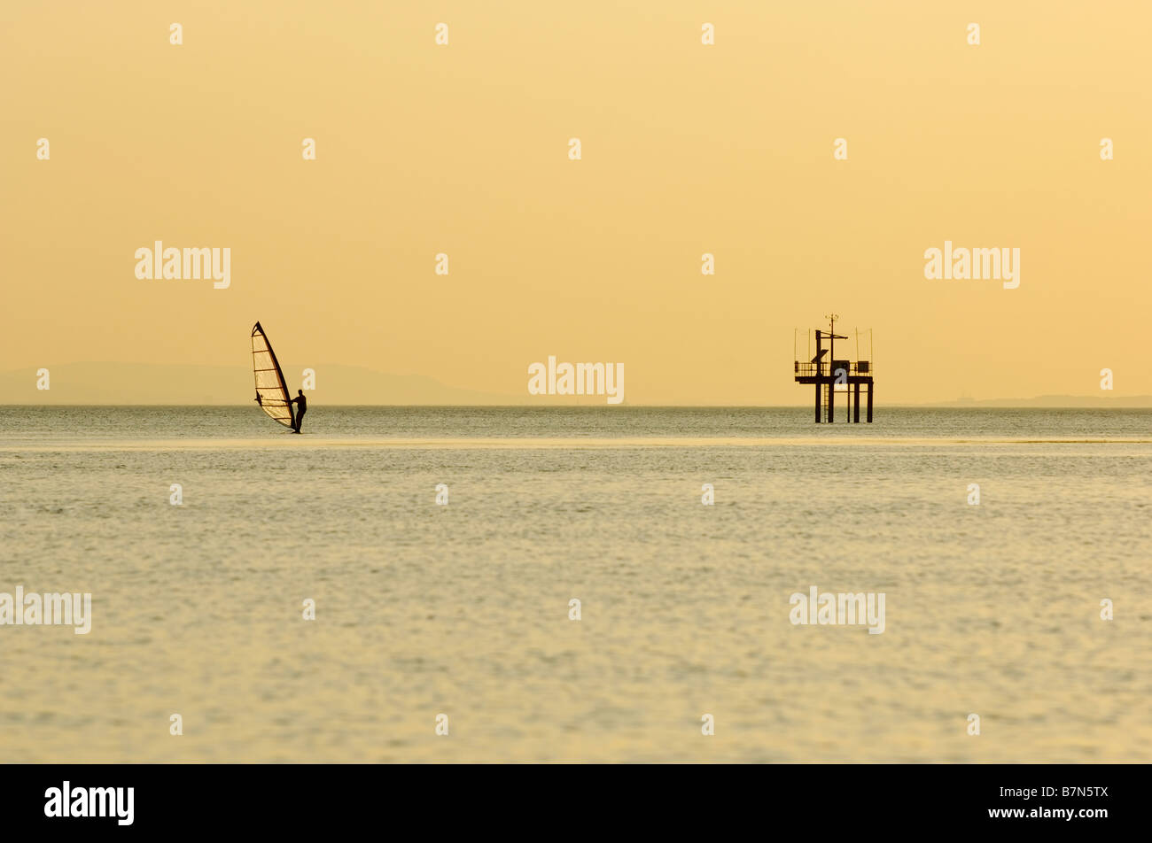 Wind Surfer Lago Bodensee Langenargen Germania meridionale Foto Stock