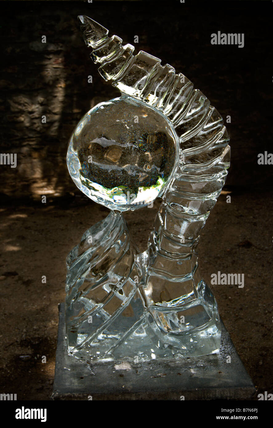 Sculture di ghiaccio nella città di Caunes MINERVOIS, Francia Foto Stock