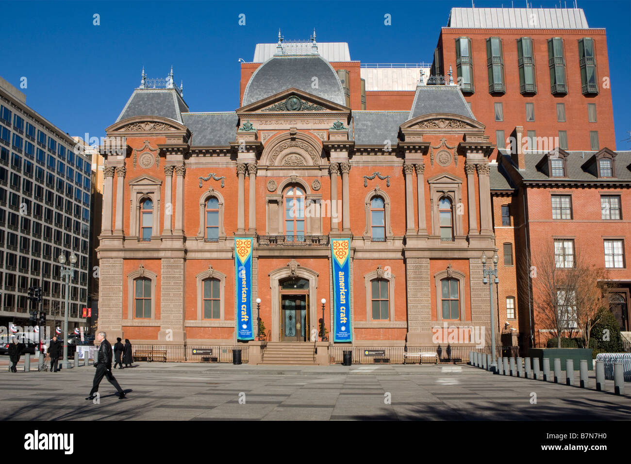 Renwick Gallery 1861 prima di ispirazione francese edificio in USA stile Secondo Impero di Washington D.C. Foto Stock