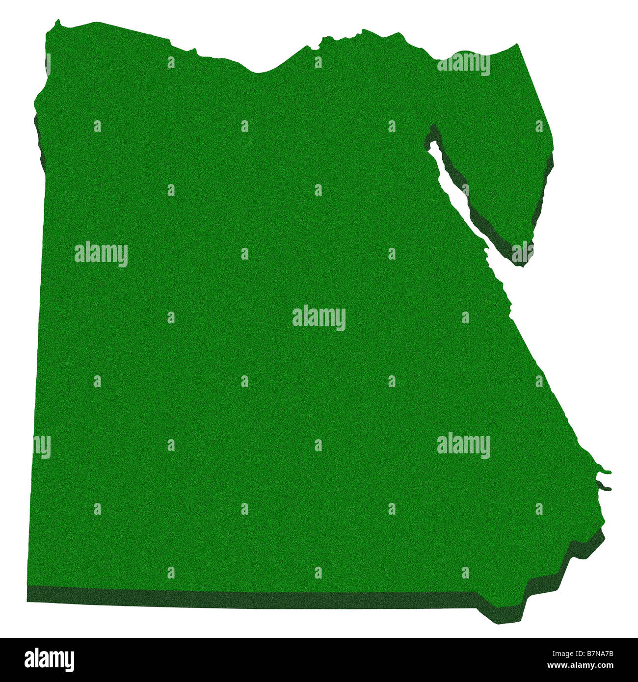Mappa di contorno di Egitto Foto Stock