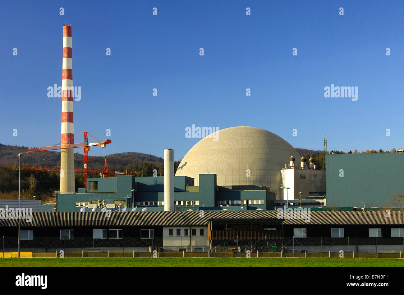 Cupola del reattore della centrale nucleare, Goesgen, Svizzera Foto Stock