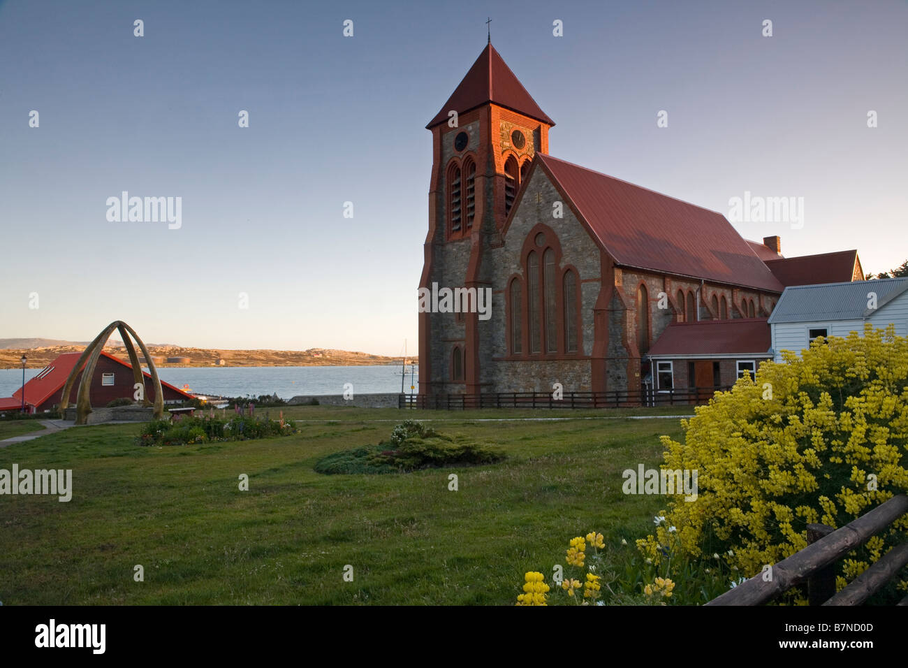La cattedrale di Christ Church, Angelican parrocchia, Stanley, Isole Falkland Foto Stock