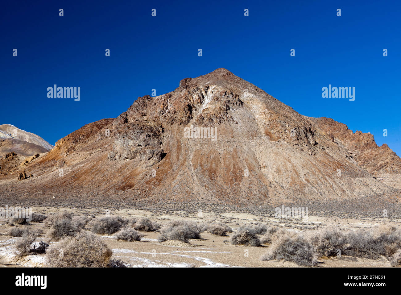 Il calicò montagne deserto visto dal Black Rock Desert Gerlach Nevada Foto Stock