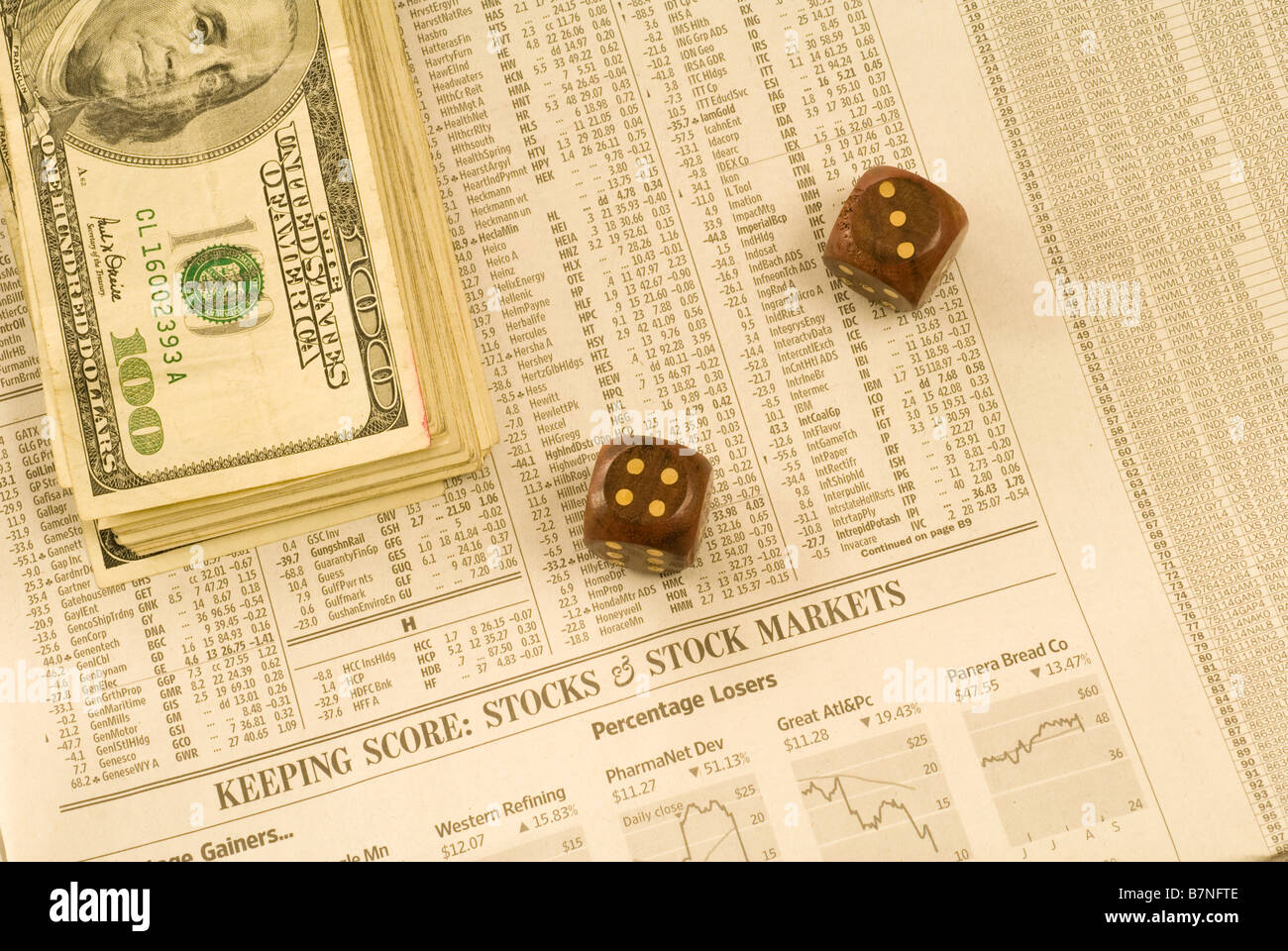 rischio finanziario Foto Stock