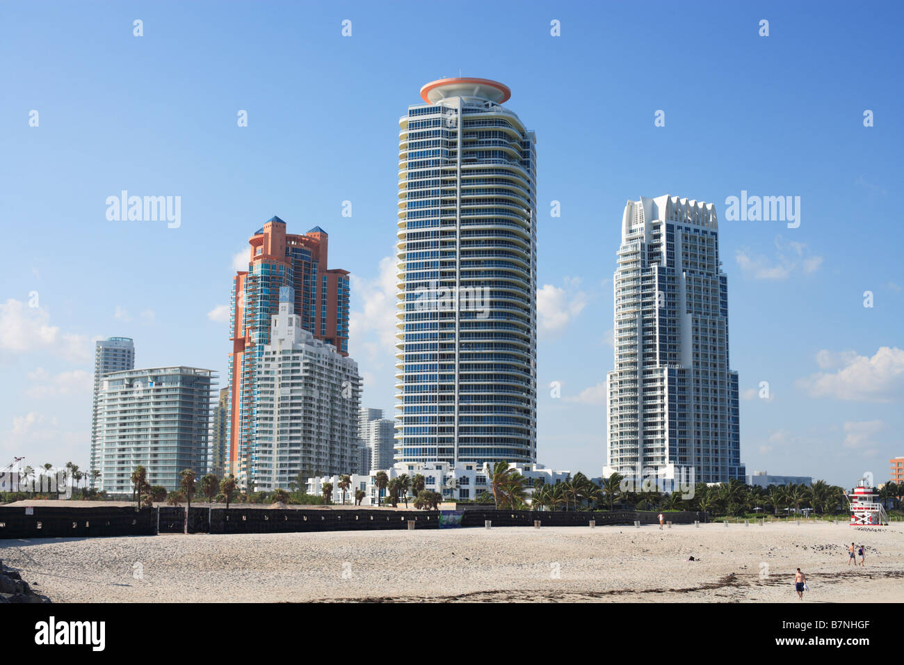 Alto edificio di architettura in Miami Beach in Florida. Foto Stock