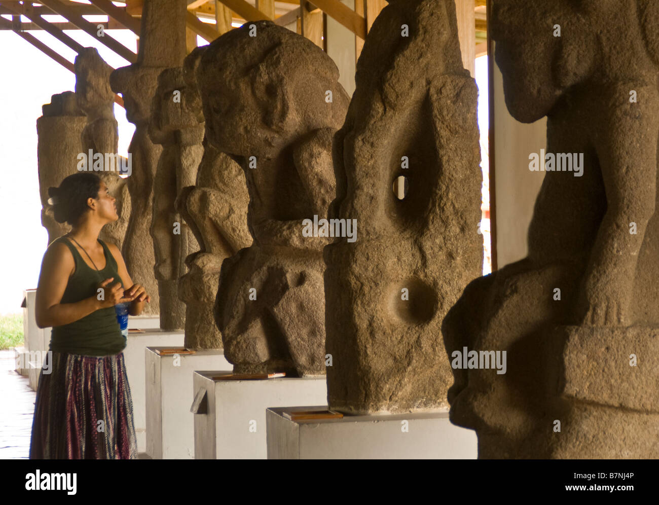 Granada Museo El Convento de San Francisco pre-ispanici scultura Foto Stock