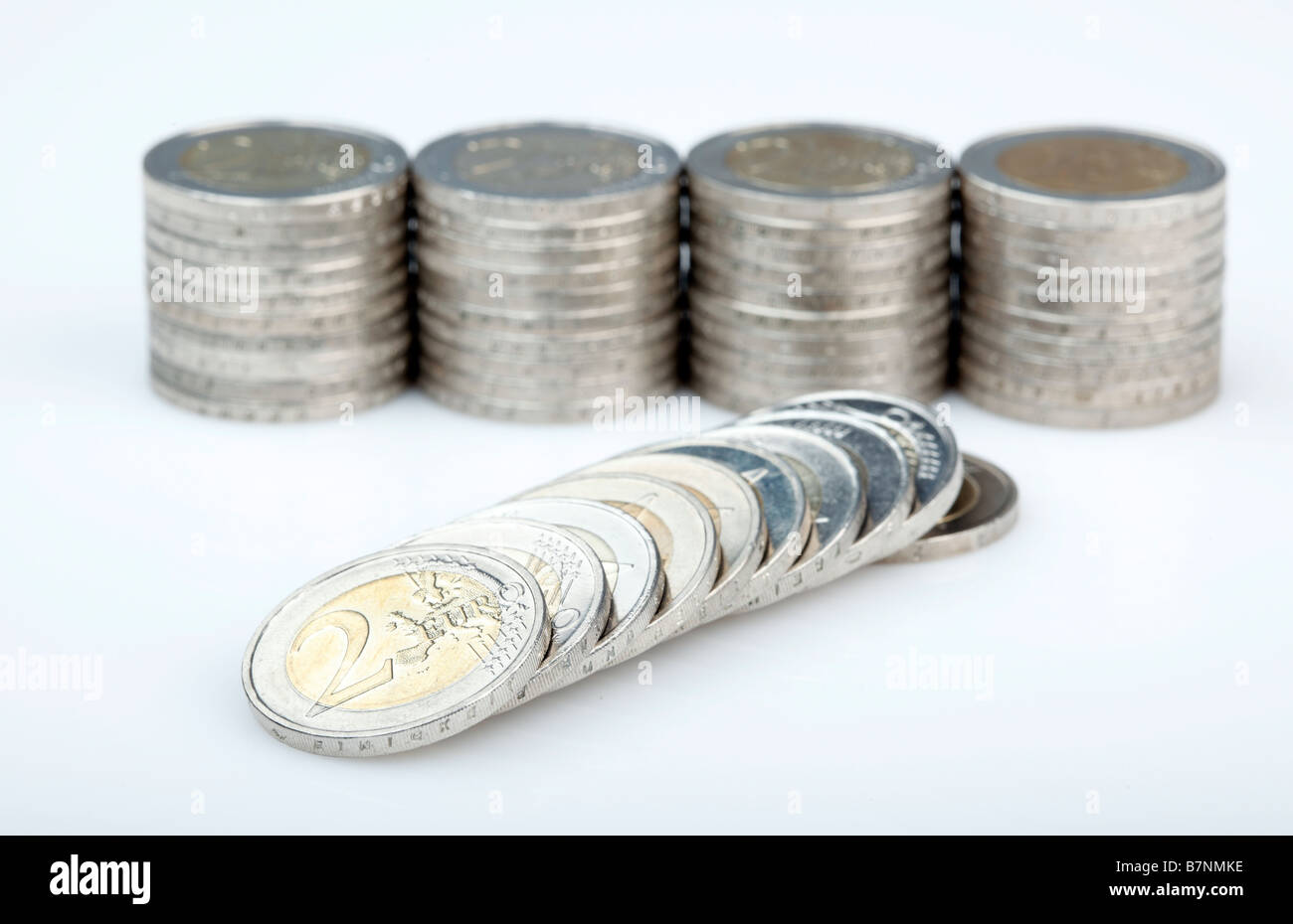 Monete da 2 euro Foto Stock