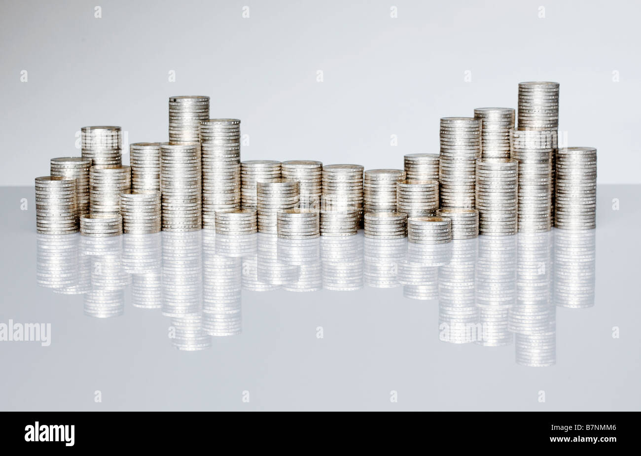 Monete da 2 euro Foto Stock